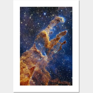 Pillars of Creation JWST Webb Image Stars Galaxy Nebulae Posters and Art